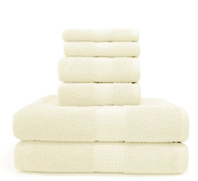 6-Piece Luxury Bath Towel Set – Soft, Absorbent & Quick-Dry