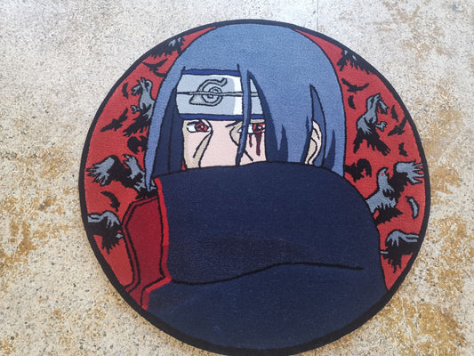 Custom Itachi Uchiha Anime Rug – Soft & Durable Akatsuki Carpet for Home & Gaming Setup