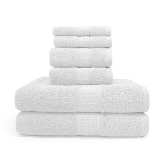 6-Piece Luxury Bath Towel Set – Soft, Absorbent & Quick-Dry